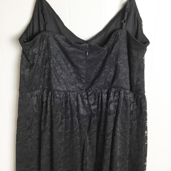 ASOS Curve Black Lace Tank Dress Plus Size 16 - Picture 5 of 6